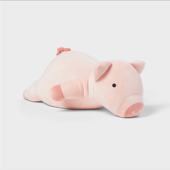 Pig Weighted Plush Kids’ Throw Pillow Pink - Pillowfort